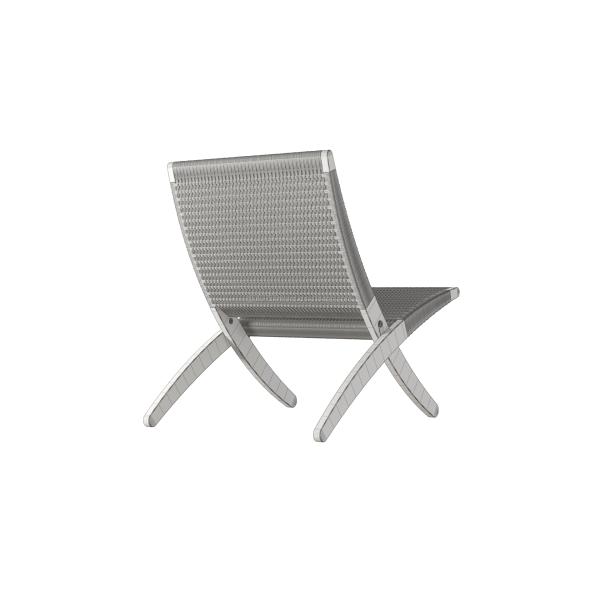 Dining Chair Nordic Lounge Solid Wood Chair Design Classical Woven Rope Non-Foldable