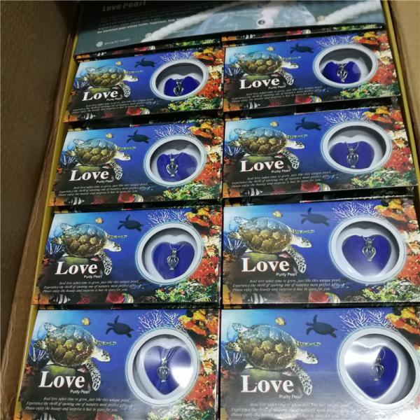 Love Pearl and Wish Pearl Gift Set With Neckalce And Double Dolphin Shape Cage Pendant