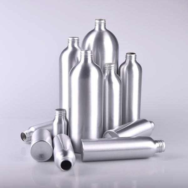 Silver Blue Aluminum Cosmetic Bottles Trigger Spray 0.6mm Thick ISO9001