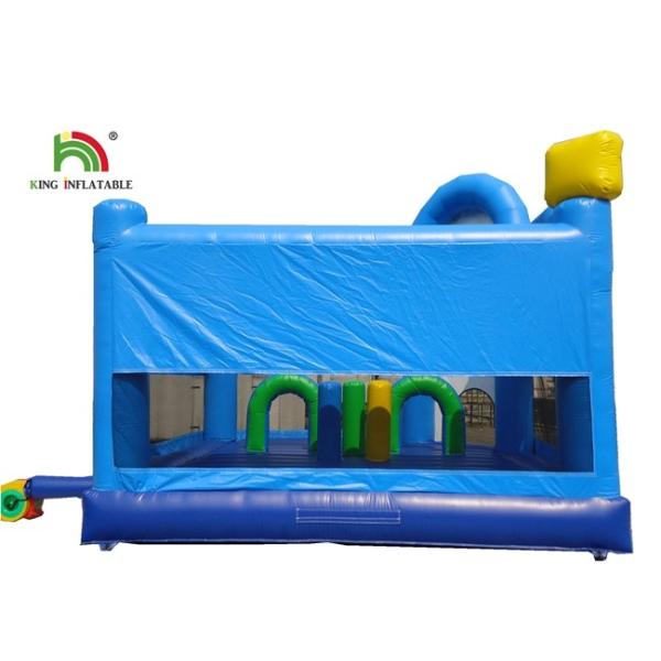 Голубой реалистический университет чудовищ печатая раздувной скача замок с сводом