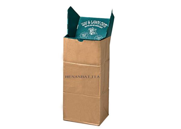 125g/M2 Biodegradable Lawn Paper Bags For Leaves CMYK Paper Lawn Waste Bags