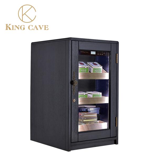 Precise Climate Controlled Wood Frame Electrical Cigar Humidor Cabinet Cooler