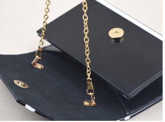 Modern Acrylic Ladies Envelope Clutch Bag Black And White Colors For Party