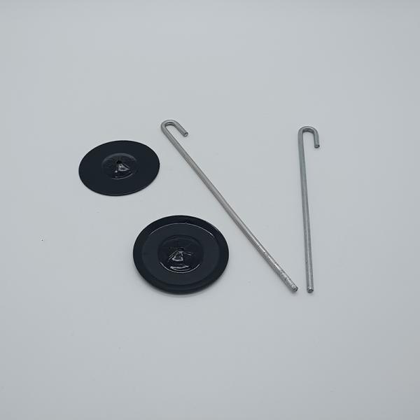 Stainless Steel Hooks Fastener J Hook For Solar Panel Mesh With Clips  10GA 14GA