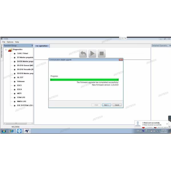 Logiciel PENTA VODIA5 pour vocom outil de diagnostic penta pour moteur de marine penta outil de diagnostic de générateur industriel