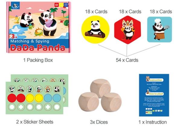 Practice Focus 54 Cards Kids Matching Memory Game Kindergarten Toys For Learning