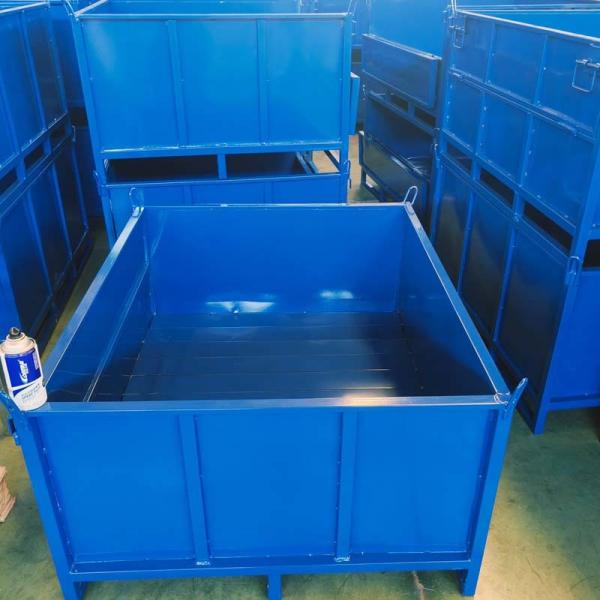 Customized Foldable Stacking Metal Box Pallet Industrial Storage Box