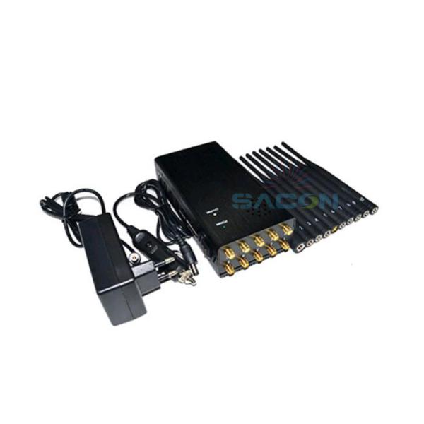 10W High Power Signal Jammer with 8000mAh Battery and 30m Jamming Range Portable Mobile Phone Isolator