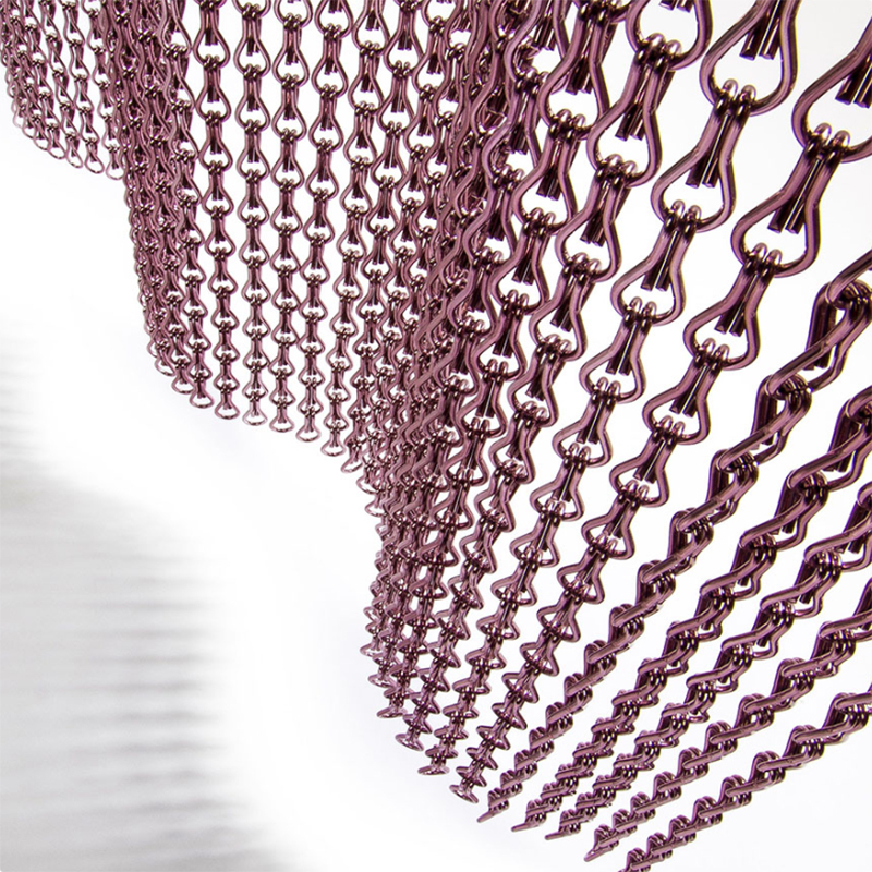 restaurant room divider decorative Aluminium Mesh Fabric Link Door shower wire mesh Netting coil drapery metal chain curtain