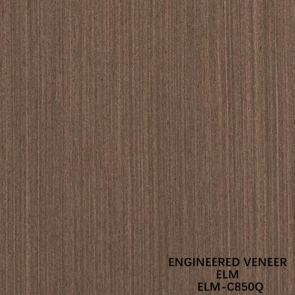 0.5mm Engineered Elm Wood Veneer Sheet For Fancy Panels 2500-3100mm Lengthened Quarter Cut Color Of Brown ELM-580Q/125Q/1278Q