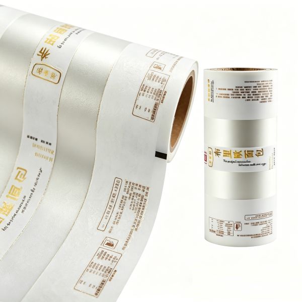 Custom Matte Finish Bread Packaging Rollstock Film | High Barrier Food Grade Laminated Roll Film for Bakery Bread & Pastry Automatic Packing