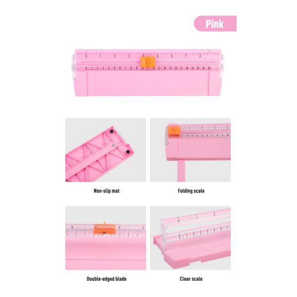 ZEQUAN Pequeño cortador de papel naranja para niños DIY A5 Mini Trimmer de papel manual