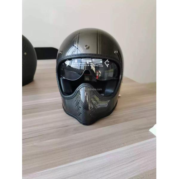 12k/3k Forged Pattern Carbon Fiber Motorcycle Helmet Road Style Customized Logo Printing