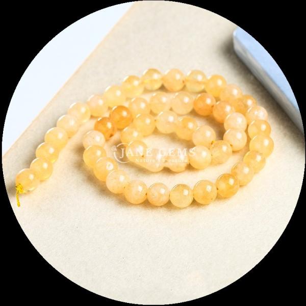 La pierre précieuse de coupe ronde de différentes couleurs Chalcédoine Franges de perles lâches Parfait pour les créations de bijoux bricolage