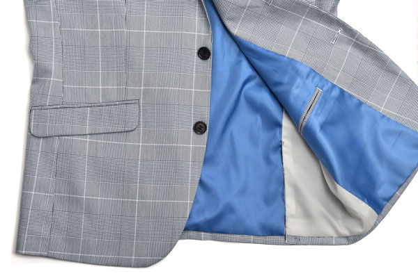 Slim Fit Mens 3 Pieces Suit Business Formal Light Grey Check Color SGS Certification