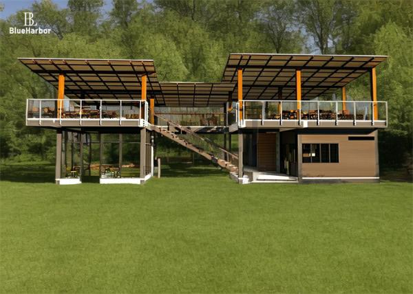 Apartment Multi Space Modular House With Two Floors And Corridors