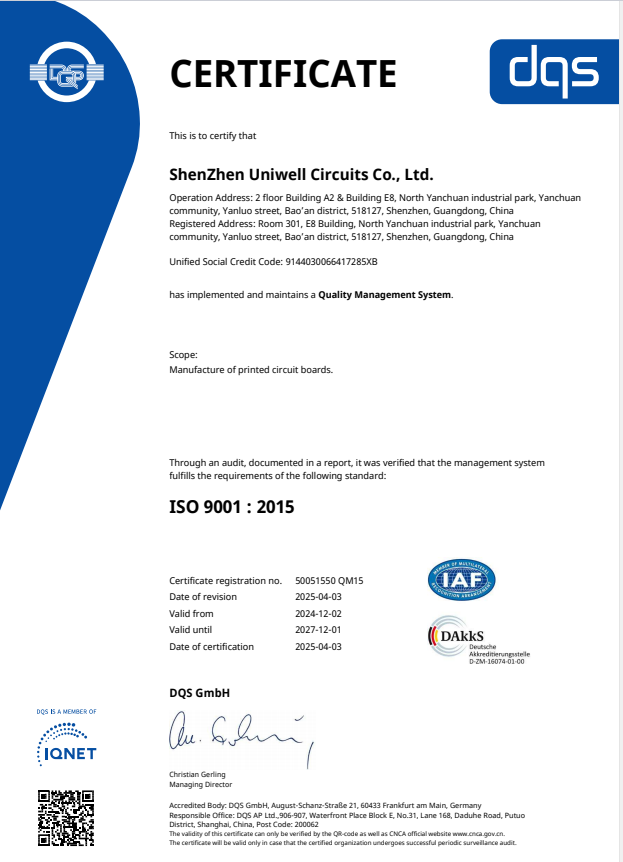 Shenzhen Bicheng Electronics Technology Co., Ltd Certifications