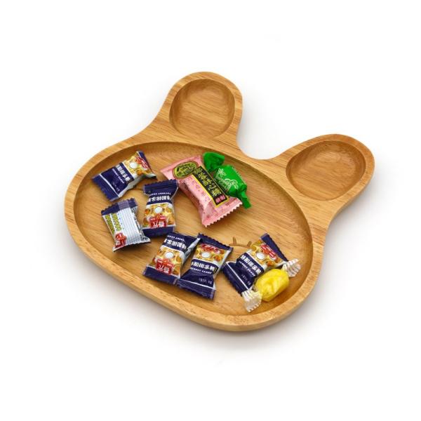 Party Rabbit Natural Wooden Plate Engraving Animal Shaped Plate