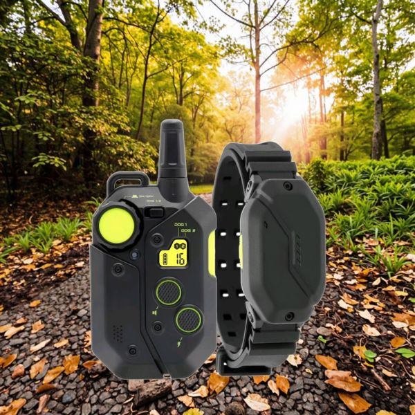 High End Fashion Large Dog Training E-Collar Set 4000FT 1200M Remote Waterproof IPX7 Rechargeable Eco-Friendly Nylon Shock