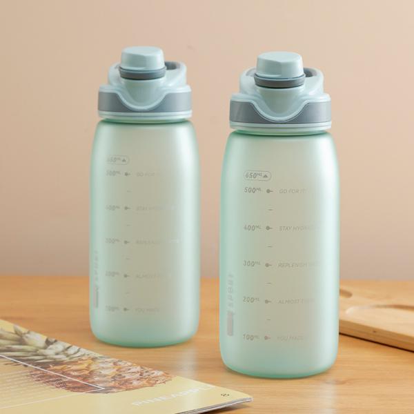 Matte Color Finish Hydra Tritan Plastic Bottles With Time Marker Design