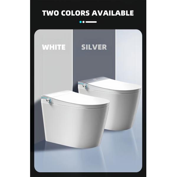 Auto Flush S Trap 200mm Smart Intelligent Toilet Seat Warmer Premium Ceramic White Grey