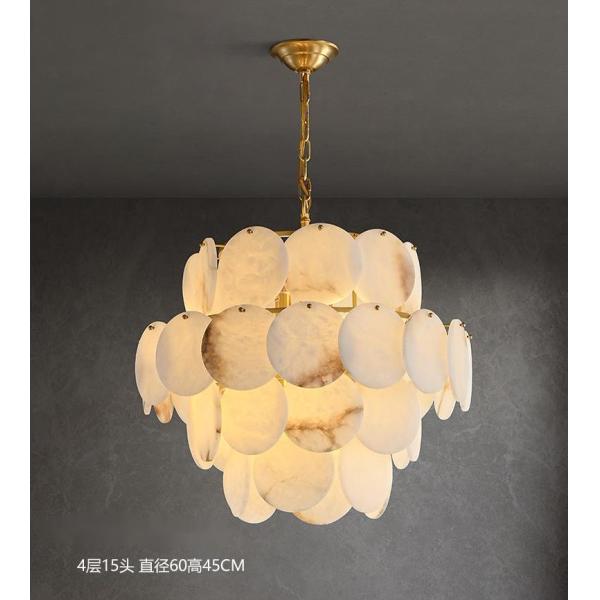 Современные осветительные приборы роскошный ресторан бар в помещении большая мраморная люстра для гостиной простая алабастровая люстра D60CM