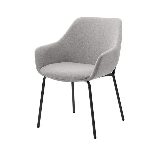 Modern Arm Dining Chairs New Design Copenhagen fabric Chairs  Metal Leg Dinning Chair