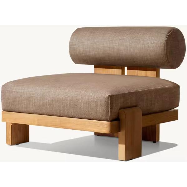 Anti Corrosion Teak Wood Sofa And Table Set For Outdoor Living Spaces