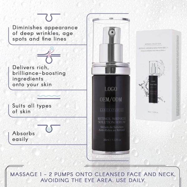 Natural Organic Face Serum / Retinol Anti Wrinkle Facial Serum With Vitamin C Repairs Age Spots
