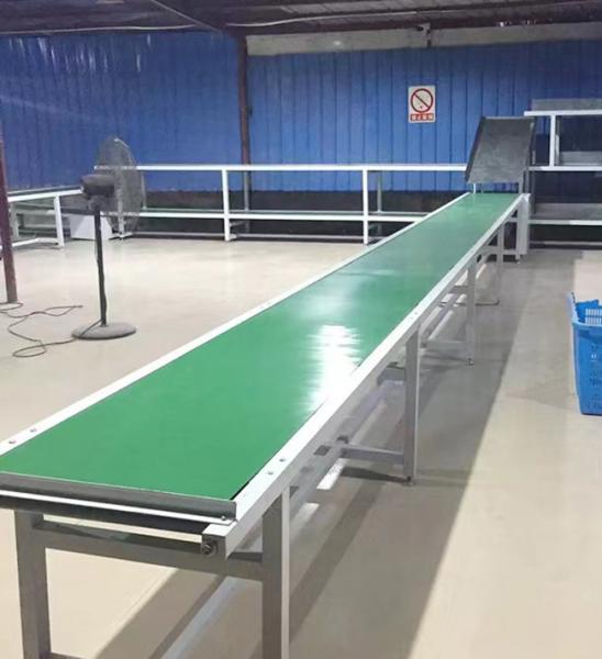 Aluminum Iron Lean Pipe ESD Belt Conveyor Line For Textile Apparel Manufacturing