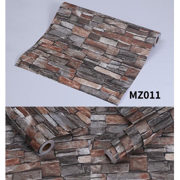 OEM 3D Gray Brick Wallpaper 4ft 2ft Width 3D Brick Wallpaper Self Adhesive