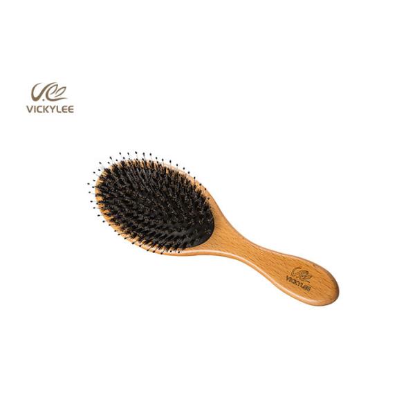 Healthy Bristle Black 23.8CM Wooden Handle Hair Brush