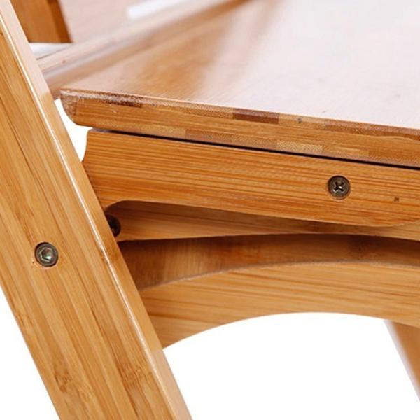 Tabela de estudo de bambu natural com caixa de armazenamento