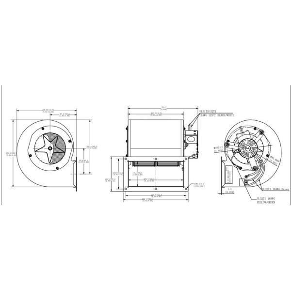 170W 120V AC Boiler Stove Pellet Stove Combustion Blower Furnace Fan Replacement