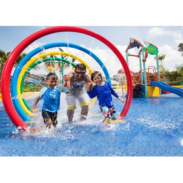 Kids Rainbow Door Aqua Play, Spray Aqua Park Equipment, Fountains Play Structure