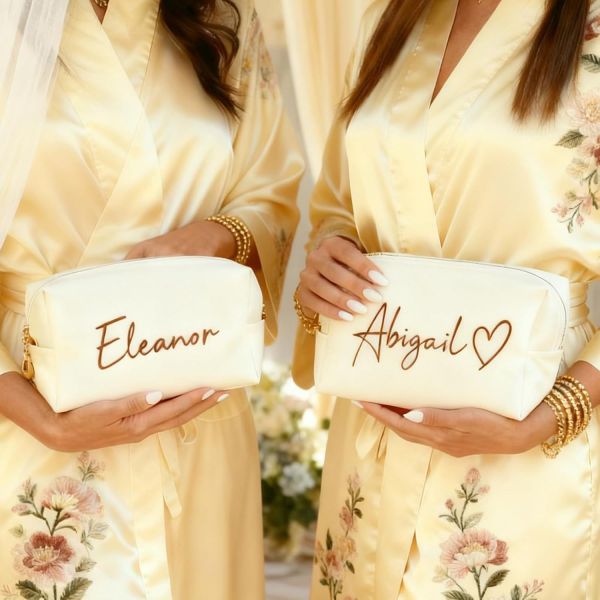 PU Letter Printing Makeup Bag Multi Functional Storage Bag