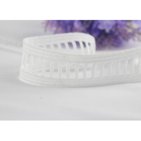 Flat Ladder Water Soluble Lace Trim , Decorative Lace Edging For Underwear / Garments