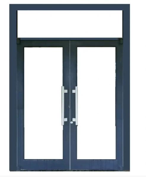 Porta de primavera comercial de alumínio de design moderno para economia de energia e durabilidade