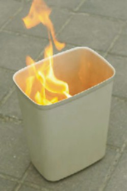 Small Open-Top Plastic Garbage Bin Narrow Rectangular Fireproof Flame-Retardant for Home Office Kitchen Without Lid