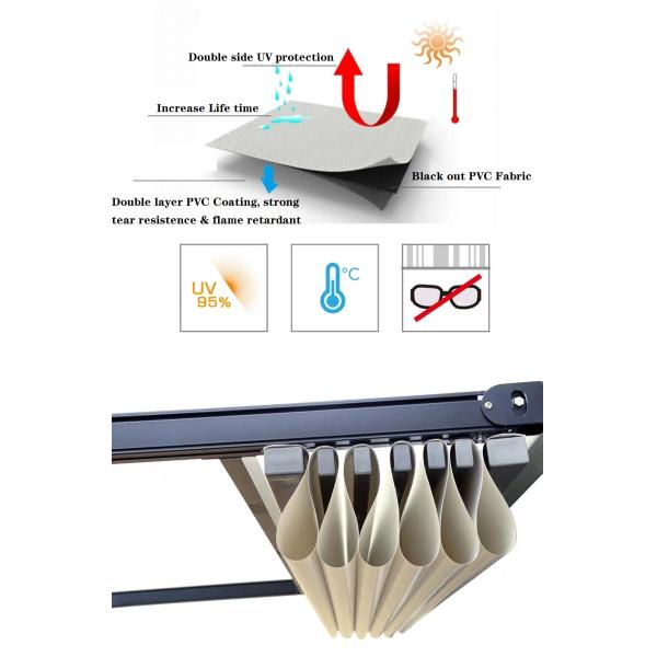 Алюминиевый сдвигаемый ПВХ пергольный навес,сдвигаемая крыша тент Пергола гостиницы