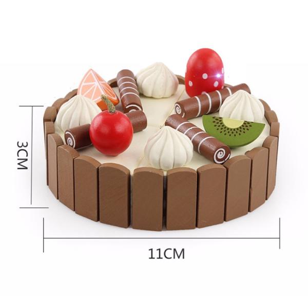 17PCS Simulation Wooden Mini Kitchen Set DIY Magnetic For Early Educational