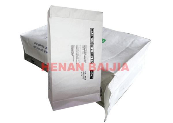 Industrial PVSE  Valve Paper Bags Square Flat Bottom Easy Opening High Speed Filling