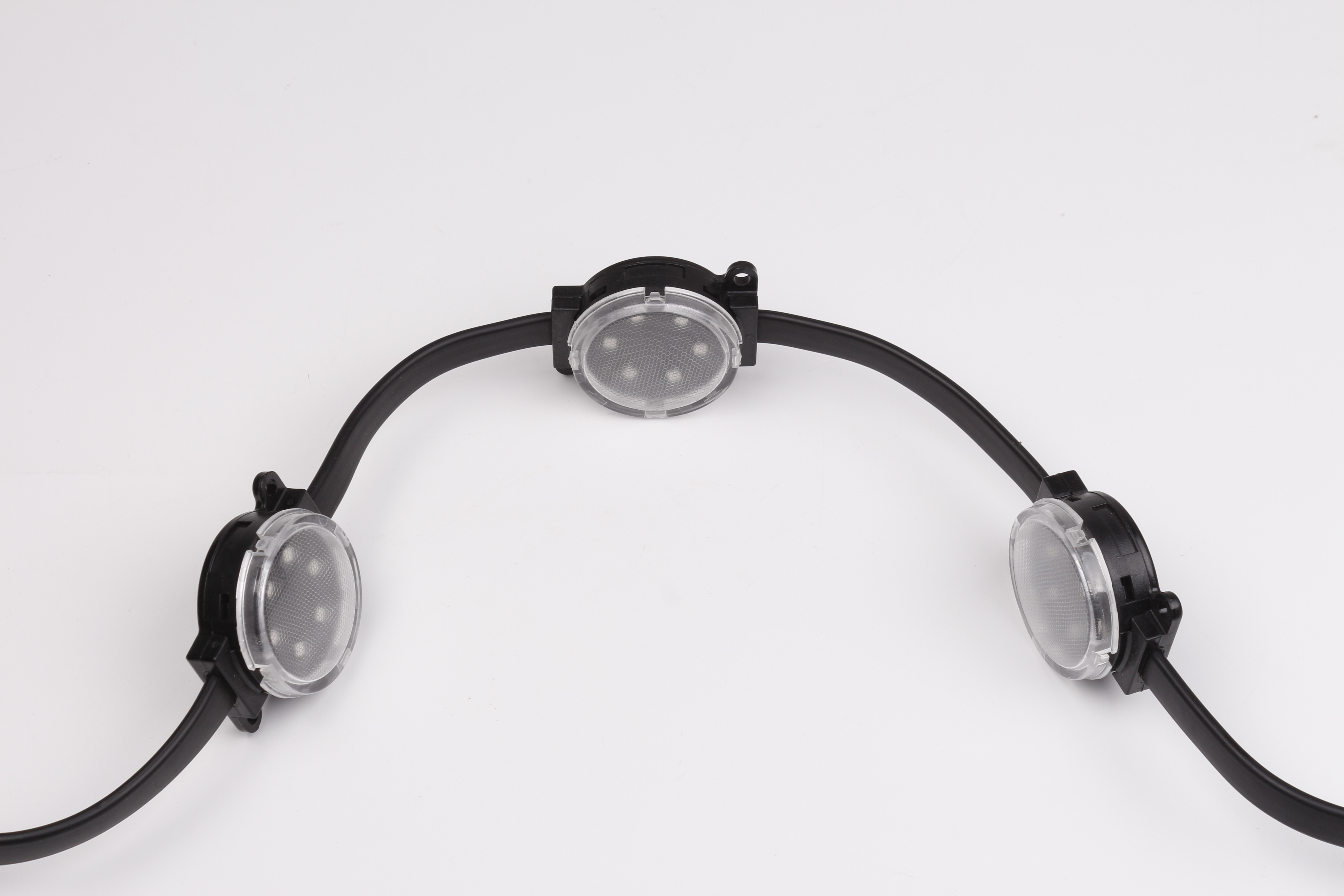 40mm RGBW LED Point Light DC24V IP67 DMX512 Control Pixel Module for Holiday Amusement Park Permanent Lighting