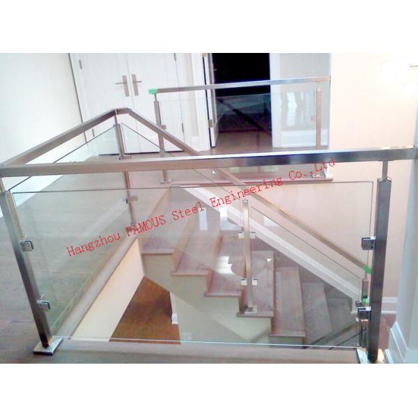 Clear Tempered Glass Railing Stair Handrail Guardrail Easy Installation