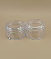 Pot à crème en plastique transparent et petit, certifié, avec couvercle à vis, pour les besoins de soins de la peau