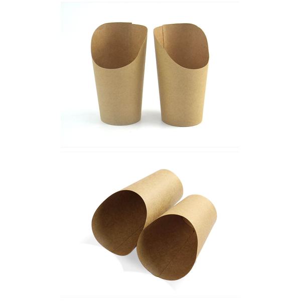 Disposable Paper French Fries Box Printed Chips Scoop Cups 24oz