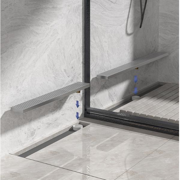 Stainless Steel Linear Floor Drain for Bathroom Shower Anti-Odor and Easy to Clean