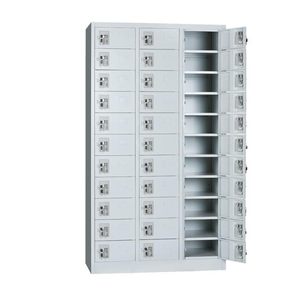 ISO9001 Key Lock 33 Door Metal Lockers Steel Supermarket Locker