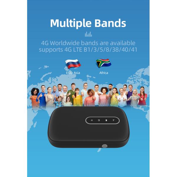 Pocket 4G Lte MiFi Router 2.4GHZ 5.8GHZ Dual Band MIMO MiFi Cat4 With TR069 Control 150Mbps