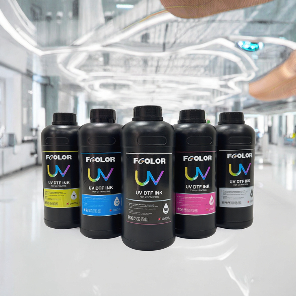 High Quality 1000ML UV DTF Ink for Epson XP600 I1600 I3200 TX800  FCOLOR Transfer Ink MSDS